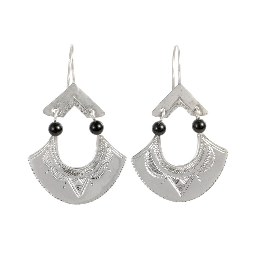 Boucles d'oreilles argent Touareg Malha - BIJOUX ARGENT - Boutique Nirvana