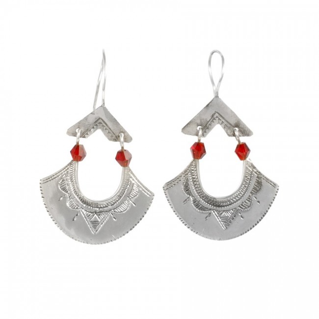Boucles d'oreilles argent Touareg Malha - BIJOUX ARGENT - Boutique Nirvana