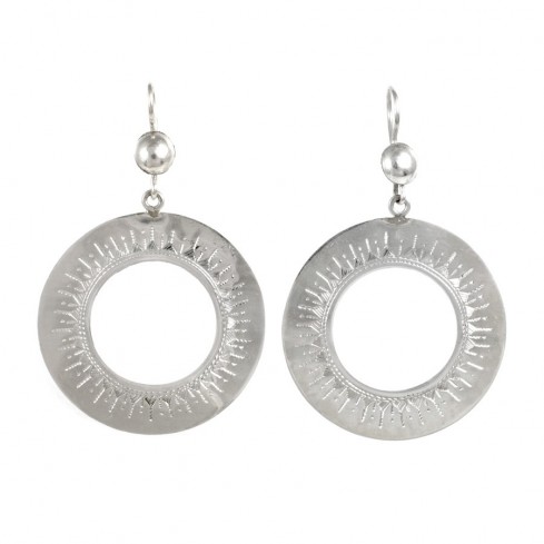 Boucles d'oreilles Touareg rondes trouées - Silver Jewellery - Boutique Nirvana 2