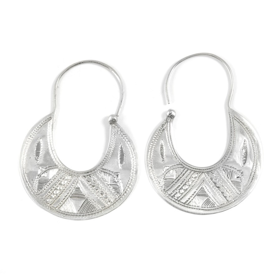 Boucles d'oreilles argent Touareg Thamilia - BIJOUX ARGENT - Boutique Nirvana
