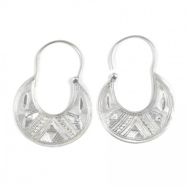 Boucles d'oreilles argent Touareg Thamilia - BIJOUX ARGENT - Boutique Nirvana