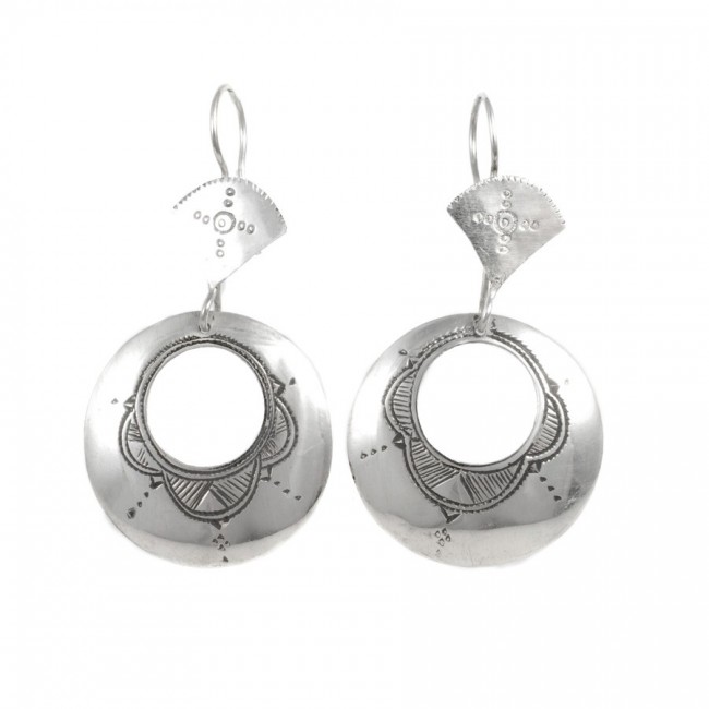 Boucles d'oreilles argent Touareg Lahna - BIJOUX ARGENT - Boutique Nirvana