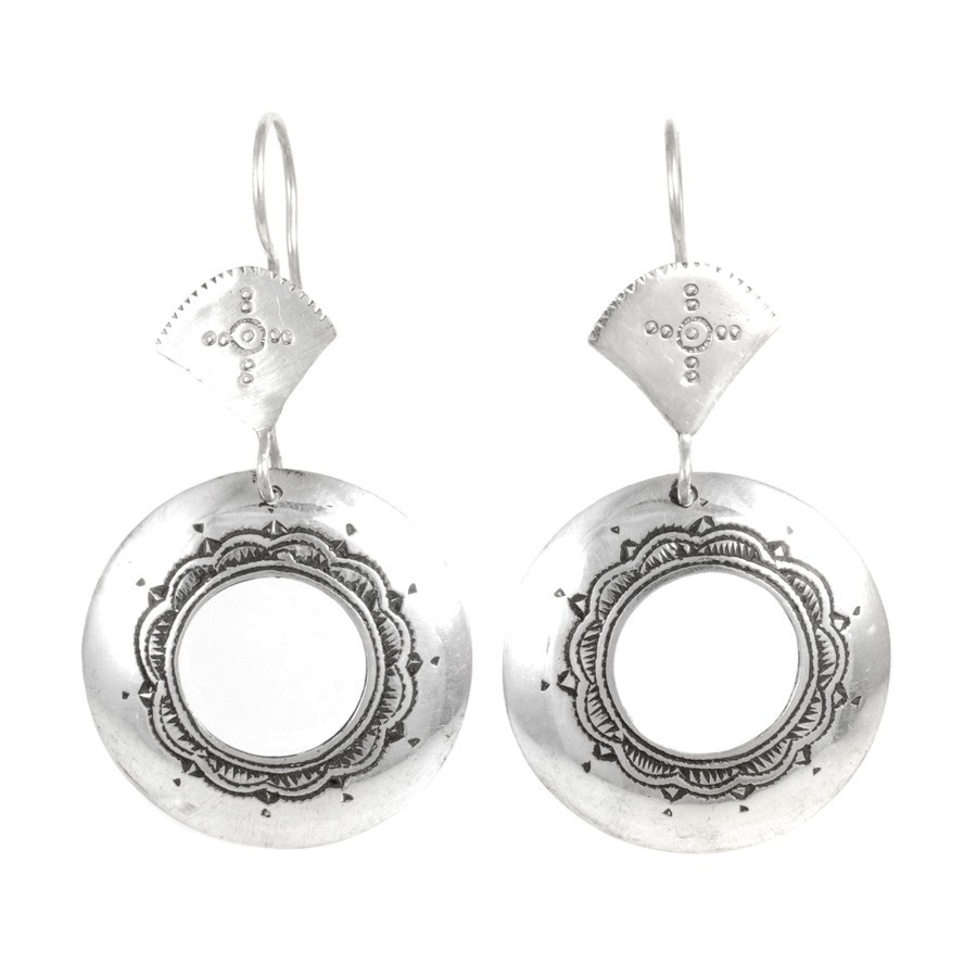 Boucles d'oreilles argent Touareg Lahna - BIJOUX ARGENT - Boutique Nirvana
