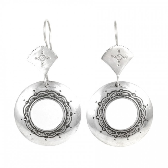 Boucles d'oreilles argent Touareg Lahna - BIJOUX ARGENT - Boutique Nirvana