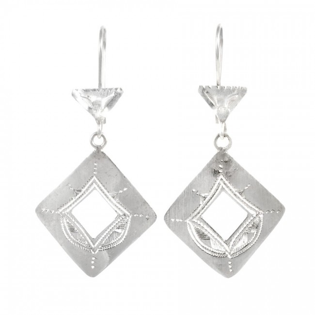 Boucles d'oreilles argent Touareg Fadina - BIJOUX ARGENT - Boutique Nirvana