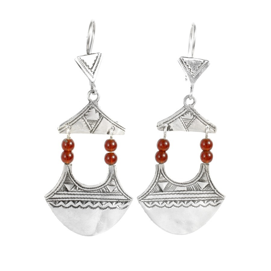 Boucles d'oreilles argent Touareg Silya - BIJOUX ARGENT - Boutique Nirvana