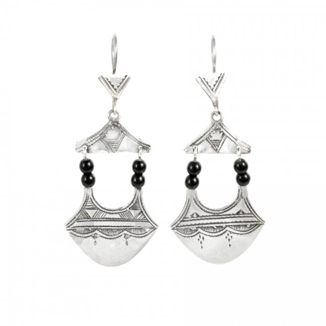 Boucles d'oreilles argent Touareg Silya - BIJOUX ARGENT - Boutique Nirvana