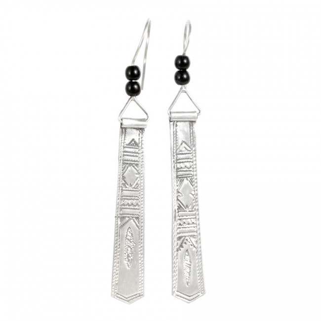 Boucles d'oreilles argent Touareg Zeina - BIJOUX ARGENT - Boutique Nirvana