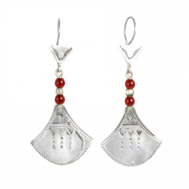 Boucles d'oreilles argent Touareg Adza - BIJOUX ARGENT - Boutique Nirvana