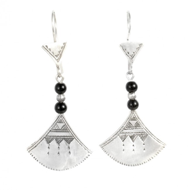Boucles d'oreilles argent Touareg Adza - BIJOUX ARGENT - Boutique Nirvana