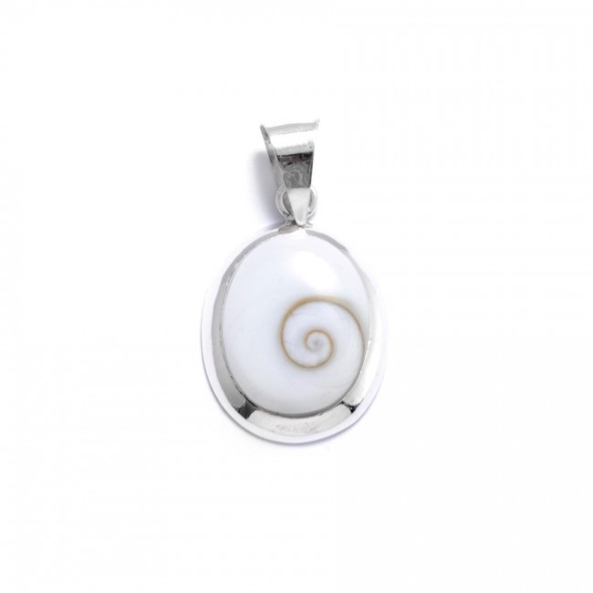 Pendentif Oeil de Sainte Lucie oval - BIJOUX ARGENT - Boutique Nirvana