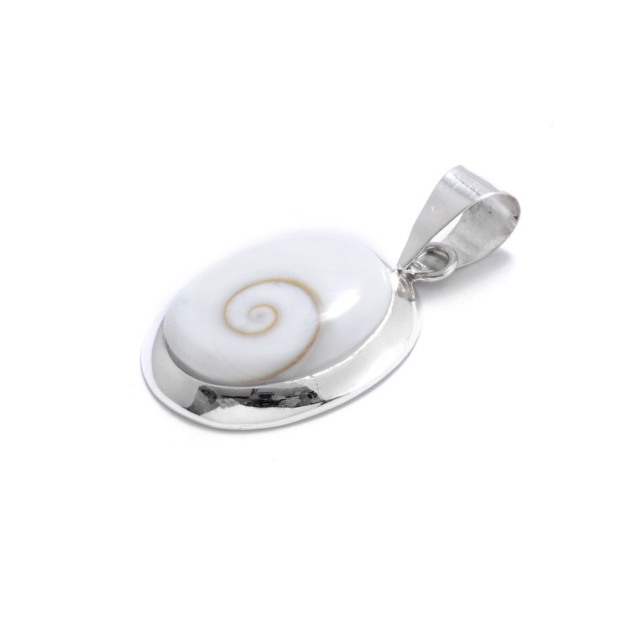 Pendentif Oeil de Sainte Lucie oval - BIJOUX ARGENT - Boutique Nirvana