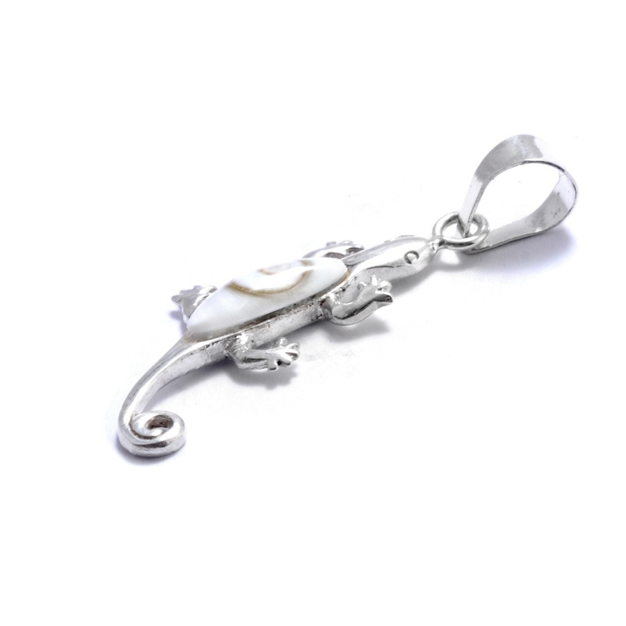Pendentif salamandre Oeil de Sainte Lucie - Silver Jewellery - Boutique Nirvana