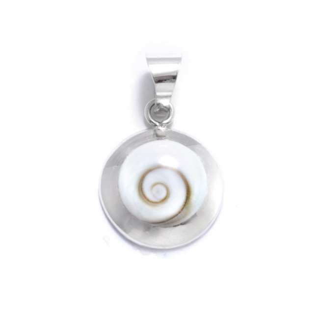 Petit pendentif rond contour épais Oeil de Sainte Lucie - 0 - Boutique Nirvana