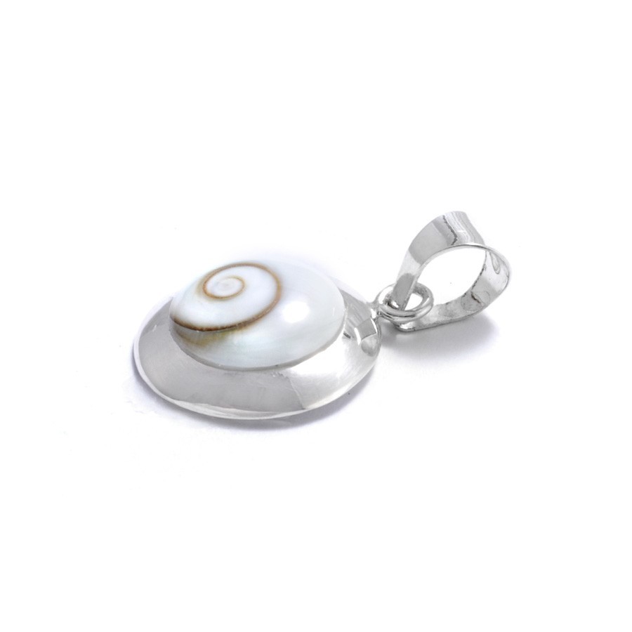 Petit pendentif rond contour épais Oeil de Sainte Lucie - 0 - Boutique Nirvana