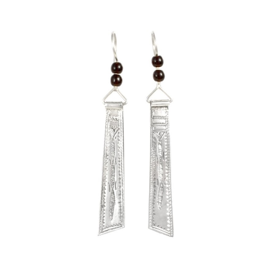 Boucles d'oreilles argent Touareg Zeina - BIJOUX ARGENT - Boutique Nirvana