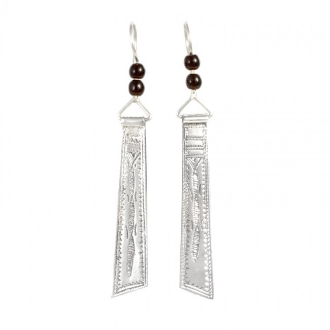 Boucles d'oreilles argent Touareg Zeina - BIJOUX ARGENT - Boutique Nirvana