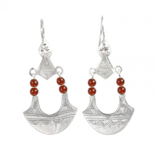 Boucles d'oreilles Touareg Tuda - Silver Jewellery - Boutique Nirvana