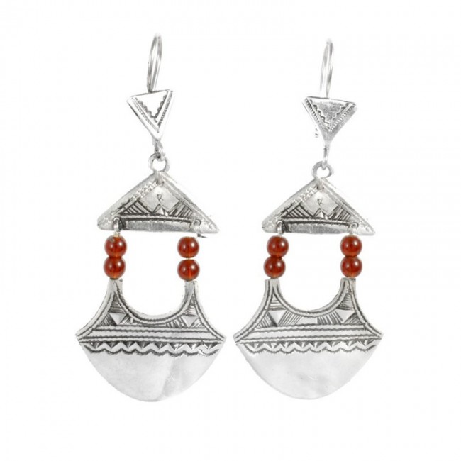 Boucles d'oreilles argent Touareg Banu - BIJOUX ARGENT - Boutique Nirvana