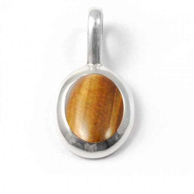 Pendentif pierre et argent avec contour épais - BIJOUX ARGENT - Boutique Nirvana