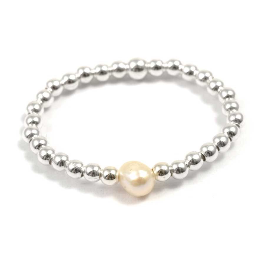 Unique Silver Beaded Gemstone Ring - Silver Jewellery - Boutique Nirvana