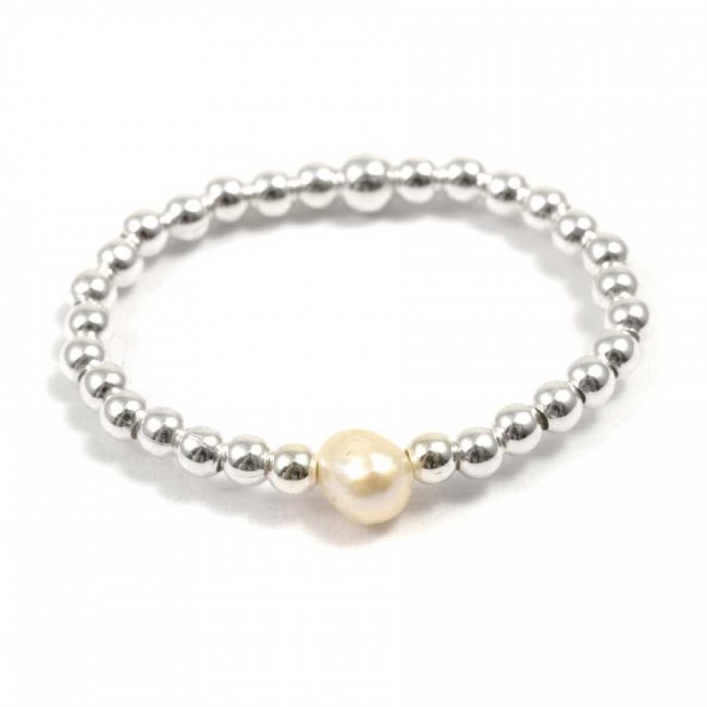 Unique Silver Beaded Gemstone Ring - Silver Jewellery - Boutique Nirvana