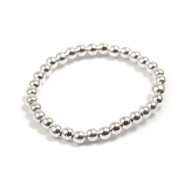 Unique Silver Beaded Gemstone Ring - Silver Jewellery - Boutique Nirvana