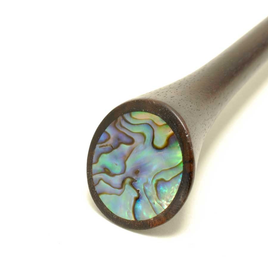 Pics en bois avec rond d'abalone - PICS A CHEVEUX - Boutique Nirvana