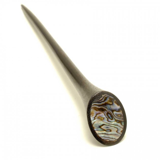 Pics en bois avec ovale d'abalone - ACCESSOIRES - Boutique Nirvana