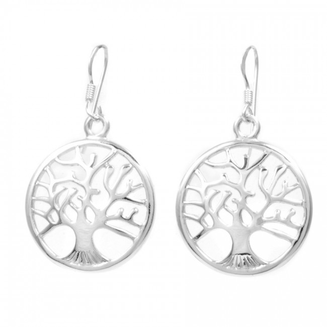 Petites boucles d'oreilles arbre de vie bombé - 0 - Boutique Nirvana