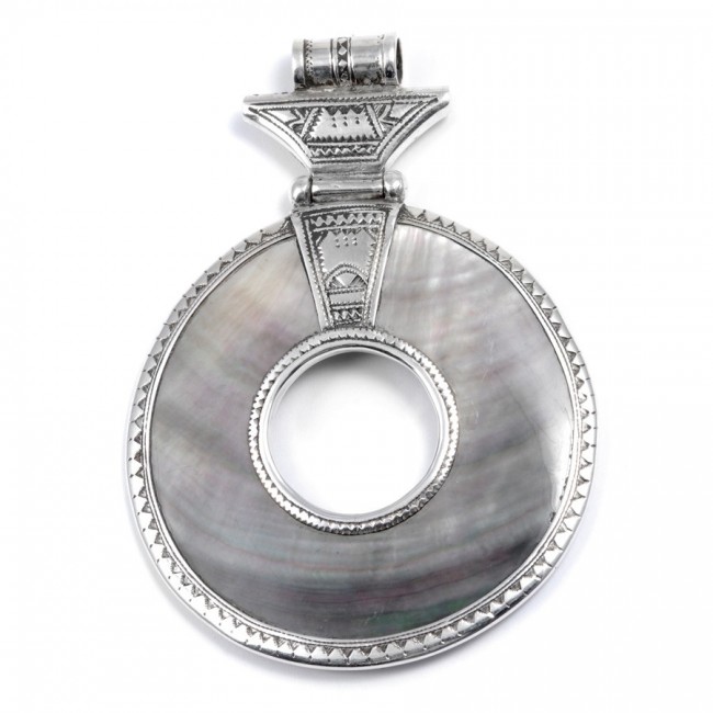 Pendentif Touareg nacre perforée - 0 - Boutique Nirvana