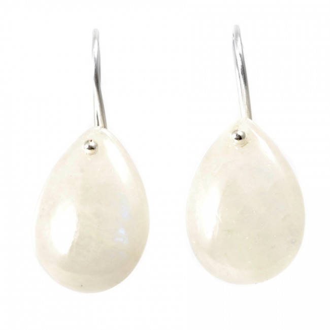 Boucles d'oreilles pendantes goutte simple - Silver Jewellery - Boutique Nirvana