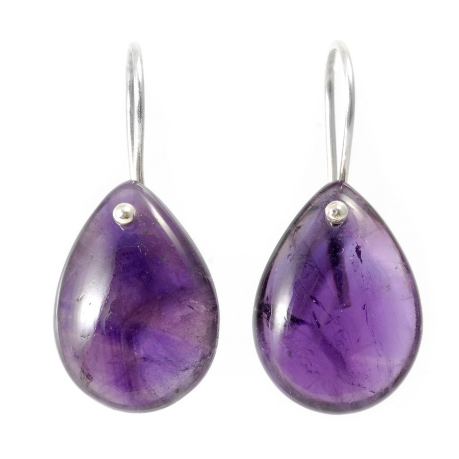 Boucles d'oreilles pendantes goutte simple - Silver Jewellery - Boutique Nirvana