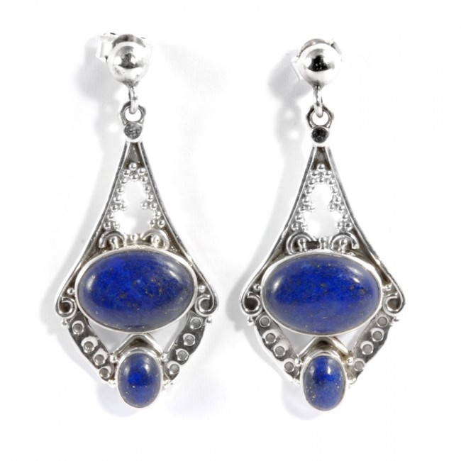 Boucles d'oreilles Taj mahal pierre fine - BIJOUX ARGENT - Boutique Nirvana