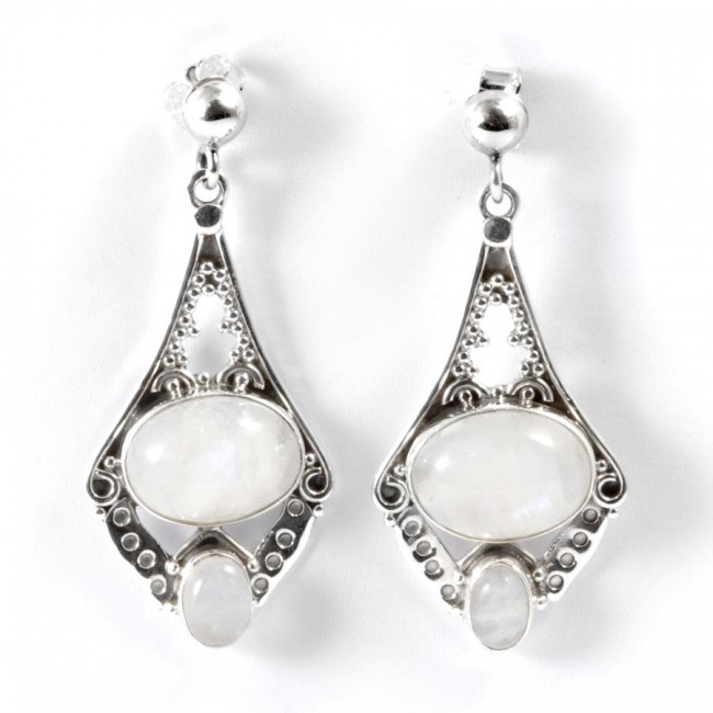 Boucles d'oreilles Taj mahal pierre fine - BIJOUX ARGENT - Boutique Nirvana
