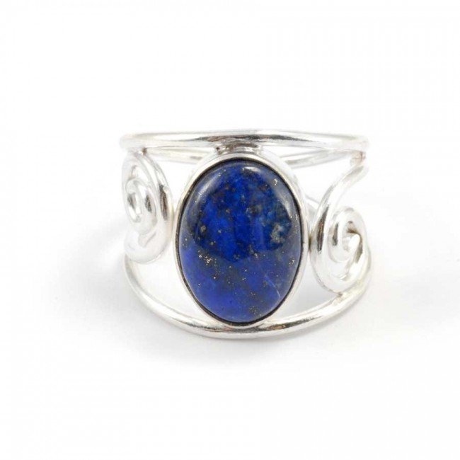 Bague argent ajourée pierre ovale - Silver Jewellery - Boutique Nirvana