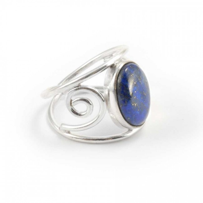 Bague argent ajourée pierre ovale - Silver Jewellery - Boutique Nirvana