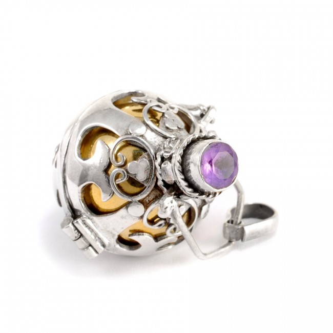 Bola de grossesse argent et pierres Kavindi - BIJOUX ARGENT - Boutique Nirvana