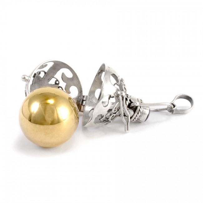 Bola cage argent Kavindi - Silver Jewellery - Boutique Nirvana