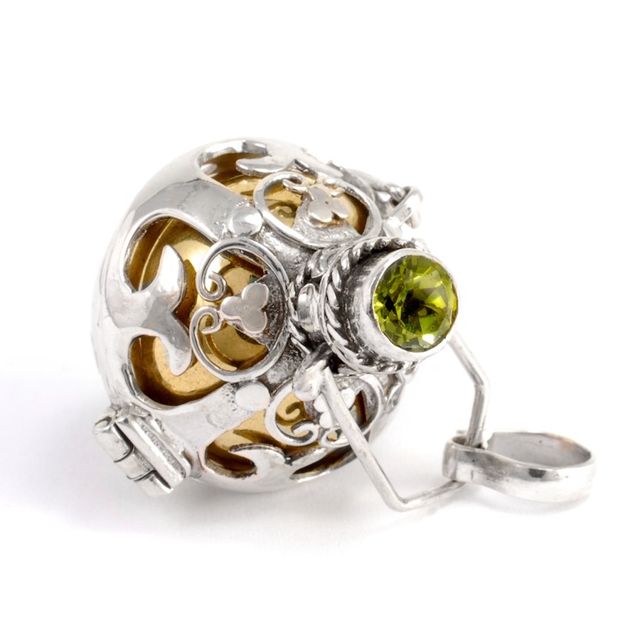 Bola de grossesse argent et pierres Kavindi - BIJOUX ARGENT - Boutique Nirvana
