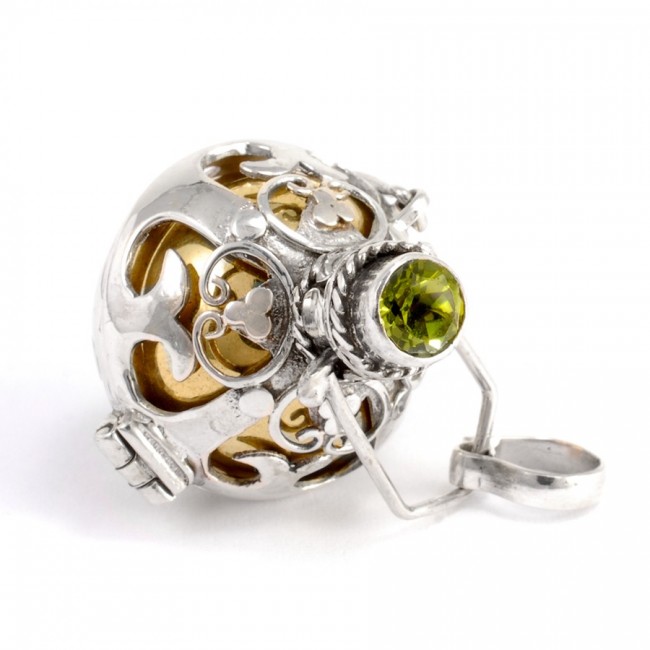 Bola de grossesse argent et pierres Kavindi - BIJOUX ARGENT - Boutique Nirvana