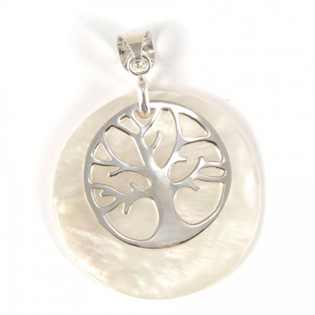 Pendentif arbre de vie argent et pierre - BIJOUX ARGENT - Boutique Nirvana