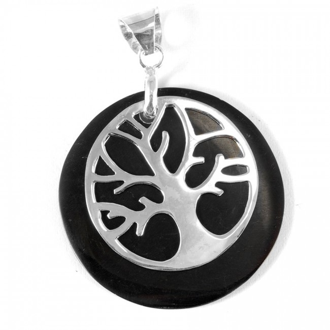 Pendentif arbre de vie argent et pierre - BIJOUX ARGENT - Boutique Nirvana