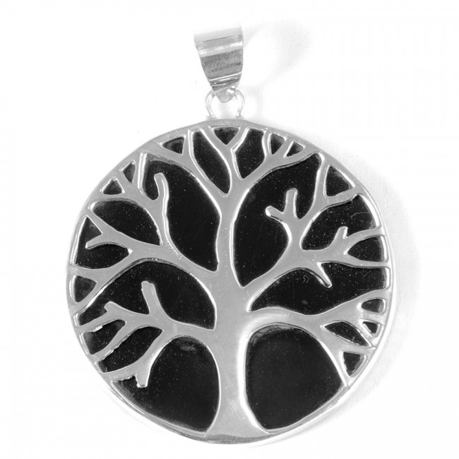 Grand arbre de vie en argent serti de nacre - 0 - Boutique Nirvana