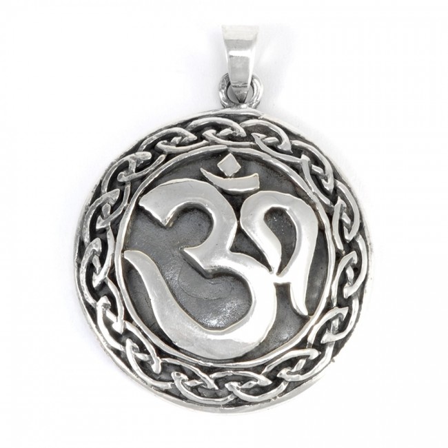 Grand médaillon argent OM - BIJOUX ARGENT - Boutique Nirvana