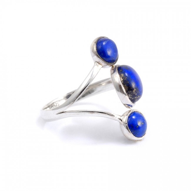 Bague réglable en argent 3 pierres - BIJOUX ARGENT - Boutique Nirvana