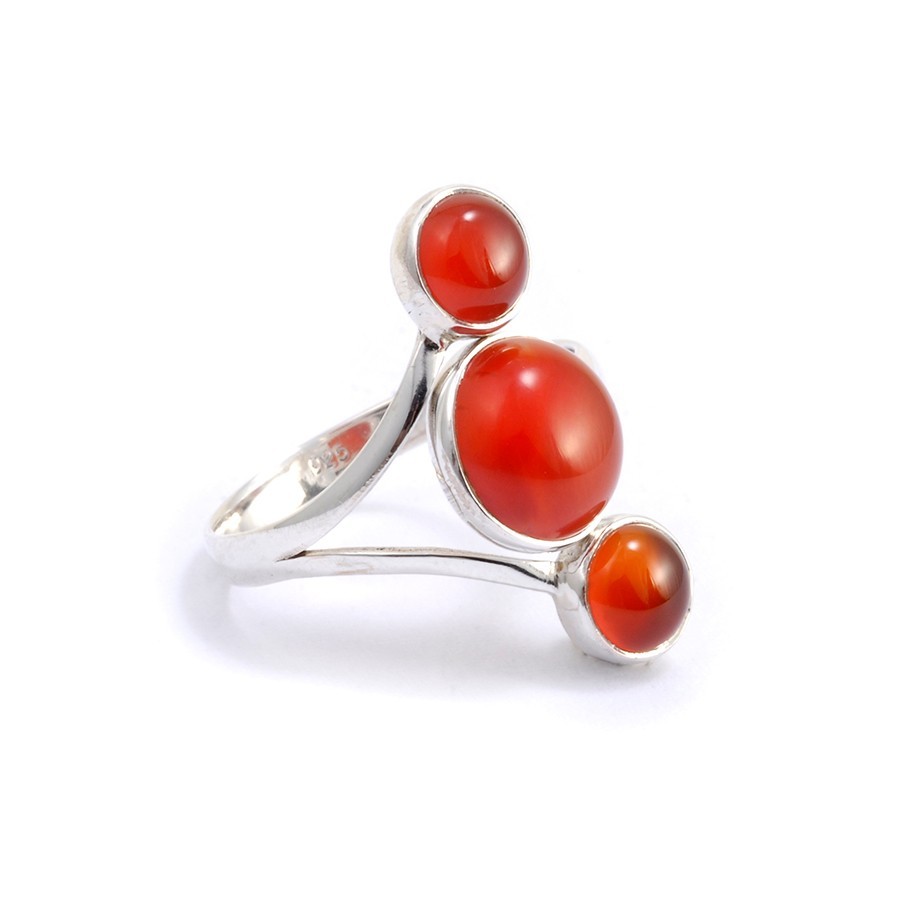 Bagie réglable en argent 3 pierres - Silver Jewellery - Boutique Nirvana