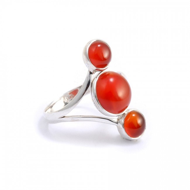 Bagie réglable en argent 3 pierres - Silver Jewellery - Boutique Nirvana