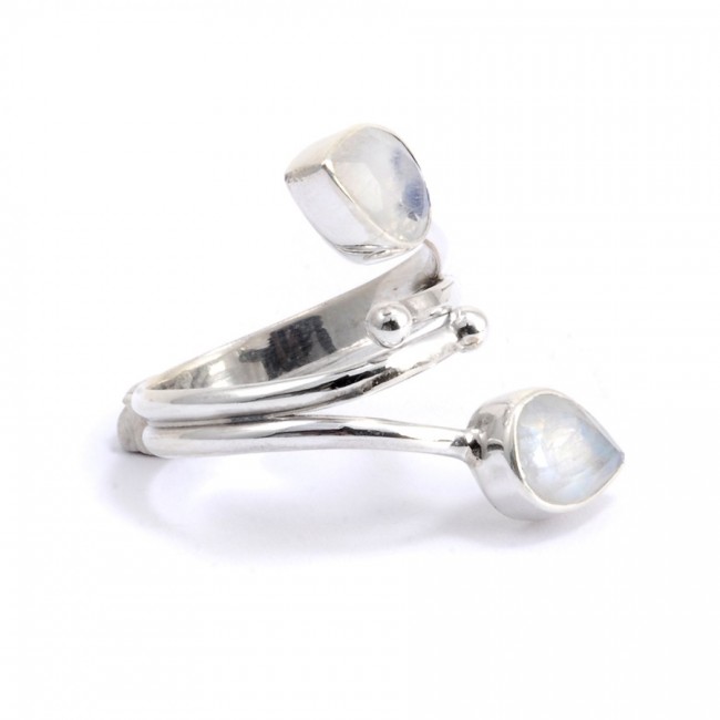 Bague réglable pierre taillée - Silver Jewellery - Boutique Nirvana