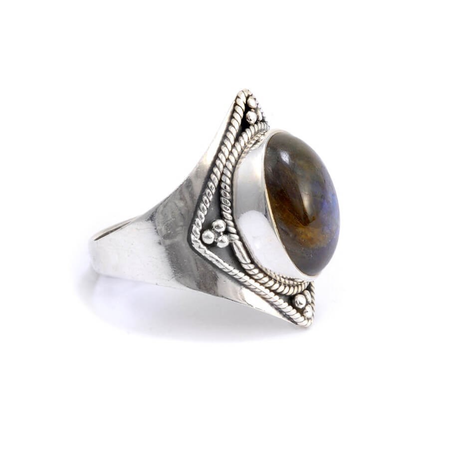Bague argent et pierre Chakra - BIJOUX ARGENT - Boutique Nirvana